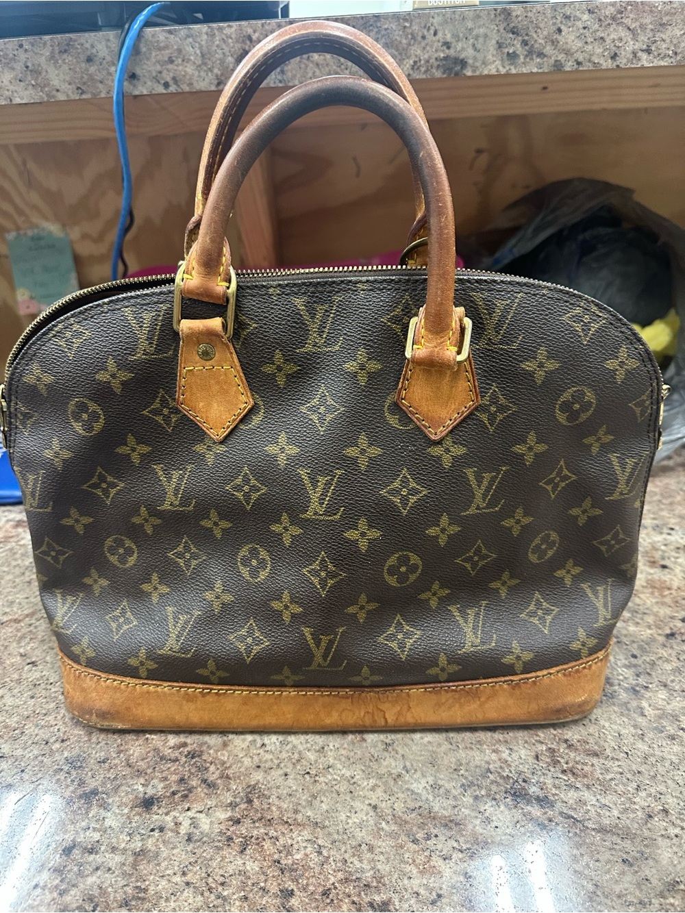 Louis Vuitton(VINTAGE 94) Brown Monogram Canvas Alma Handbag
